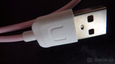 IPhone nabíjecí datový kabel růžový USAMS - 5