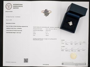 14K prsten s diamanty 0,50ct - Certifikát IGI - 5