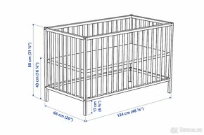 Dětská postýlka Ikea Sniglar včetně matrace - 5