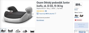 Osann Dětský podsedák Junior Isofix, sk. II-III, 15-36 kg - 5