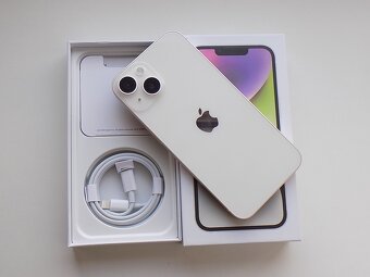 APPLE iPhone 14 128GB White - ZÁRUKA - TOP STAV - 5