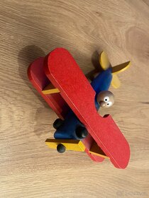 Dřevěné hračky, traktor  a letadlo - 5