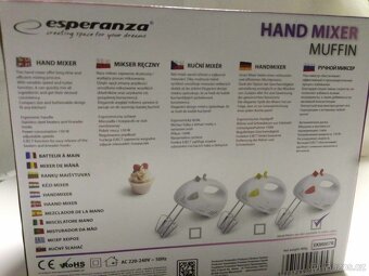 Mixér Ruční Šlehací slevu nové Hand Mixer Esperanza EKM007R - 5