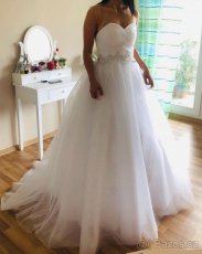 Výprodej -Nové bílé svatební šaty vel. xs-xl - 5