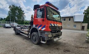 Kontejnerový nosič, Mercedes Actros , 4×4, hydraulická ruka - 5