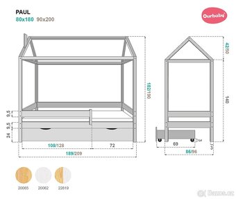 Kvalitní masivní domečková postel Paul - 5