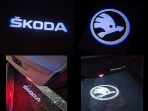 LED Projektory dveří s logem/nápisem ŠKODA Octavia - 5