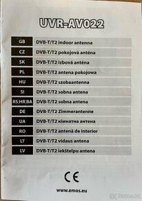 DVB-T/T2 pokojová anténa se zesilovačem - 5