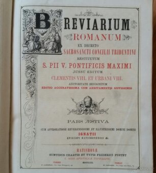 Breviarium Romanum 1863 - latinsky psaná kniha - 5