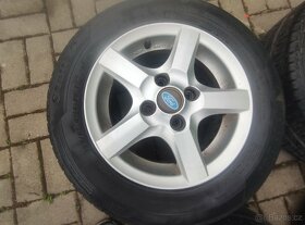 Alu kola Ford R14 komplet, letni pneu 185/65/14 - 5