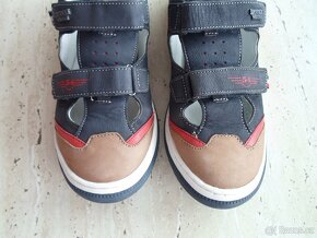 Modré boty polobotky sandály kožené - 34 - 5