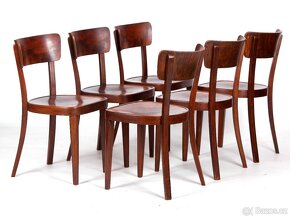 6x zachovalé jídelní židle THONET, ořech. - 5