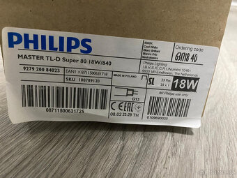 NOVÉ Zářivky PHILIPS Master TL-D Super 80 18W/840, 4000K - 5