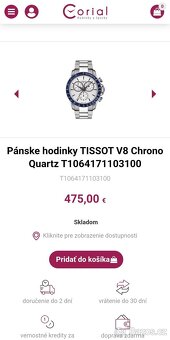 hodinky Tissot V8 Chrono - 5