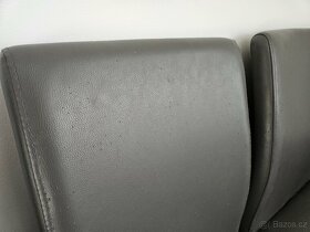 5 ks čalouněná šedá židle koženkové čalouněné šedé - 5