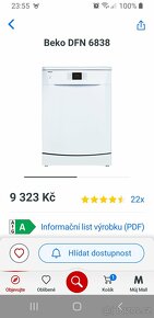 Myčka beko 60 cm 3 šuplíky,plně funkční - 5