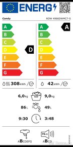 Pračka se sušičkou Candy ROW 4966DWMC7-S - 5