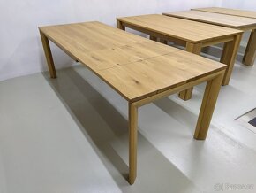 Nový rozkládací stůl dub masiv 90x180+2x45 cm - 5