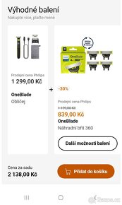 Nový Zástřihovač  Philips OneBlade + 6 břitů + 5 let záruka - 5