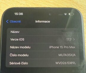 Prodám iPhone 15 Pro Max 256GB NAVY Blue - 5