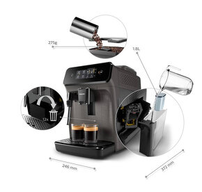 Espresso Philips Series 1200 EP1224/00 šedé - 5