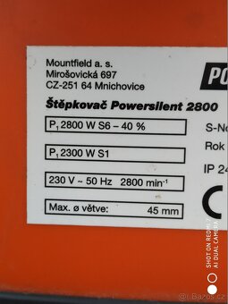 Prodám elektrický Válcový drtič Powersilent 2800 W. - 5