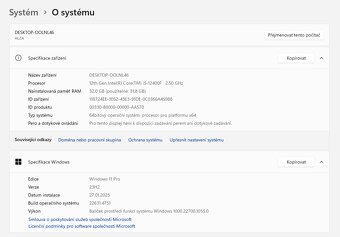 Výkonné herní PC - i5 12400F, RTX 4060, 32 GB RAM se zárukou - 5