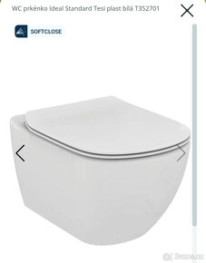 WC prkénko Ideal Standard Tesi plast bílá T352701 - 5