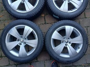 ALU kola,sada,originál ŠKODA TRITON, 215/55 R17, 5x112, TOP - 5