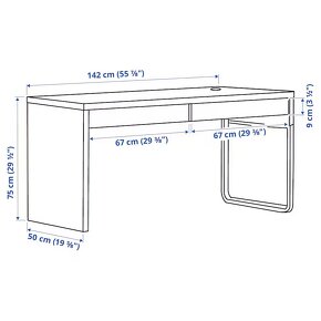 Ikea Micke Psací stůl, bílá barva - 5