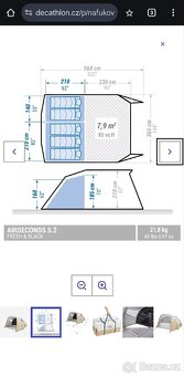 Nafukovací stan Air Seconds 5.2 F&B | 5 osob | 2 ložnice

 - 5