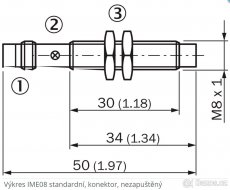 Indukční senzor Sick IME08-04NPOZT0S - 5