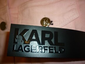 Světlerůžová dámská džínová bunda Karl Lagerfeld - 5