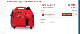 Honda EX 7 invertor elektrocentrála - 5