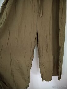 Letní kalhoty Shein Curve vel. XL, khaki/army zelená - 5