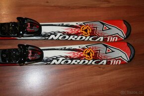 lyže Nordica 110 cm , lyžiarky Salomon T3 - 5