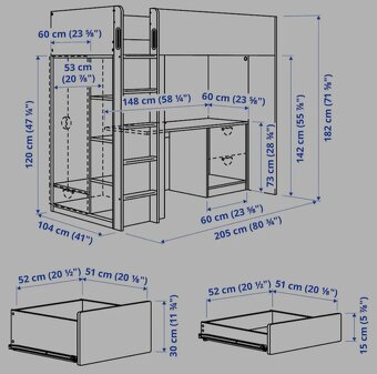 Patrová postel Ikea vč.matrace - 5