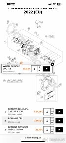 Ktm SX/ XC predna a zadna os/ ka - 5
