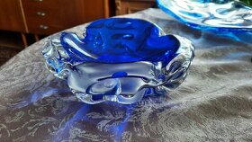 Popelník z hutniho modrého skla - 5