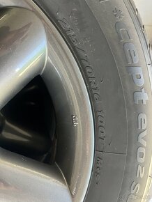 ALU kola16” 5x114,3 ET40 zimní pneu Hankook 215/70R16, 6,5mm - 5