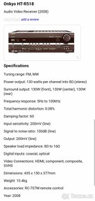 ONKYO HT-R518  Hi-Fi AV RECEIVER - 5