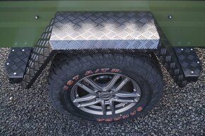 Přívěsný Vozík OFFROAD Bržděný Valník 1.3t Zelený - 5