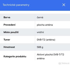 Antena DVB-T2 s filtrem 5 G - 5