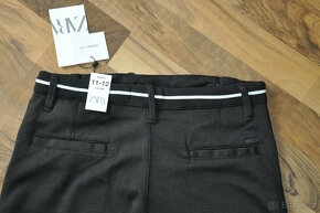 černé pohodlné kalhoty s kpasami Zara vel. 11-12 let, nové s - 5