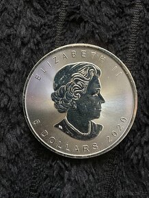 2020 CANADA UK Queen Elizabeth II MAPLE LEAF 1 OZ Vintage Si - 5