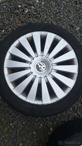 Alu kola 5x112 r17 vw 5ks + letní pneu 225/45 r17 - 5