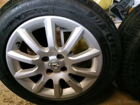 ALU kola Opel Astra Corsa 4x100 r16 Originál, pneu 205/55 - 5