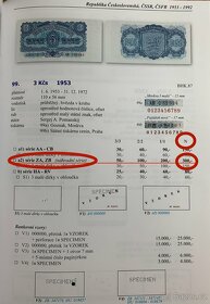 3 Kčs 1953 náhradní série ZB - stav UNC - 5