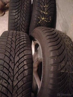 4ks alu disky orig. Škoda 5x112 r16 pneu 7mm 205/55 r16 - 5