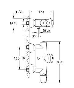 Samouzavírací sprchová termostatická baterie - Grohe - 5